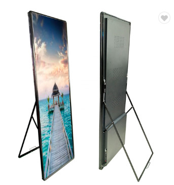 Wifi Floor Standing Led Display, P2.5 Smart Led Poster Display Untuk Toko Belanja