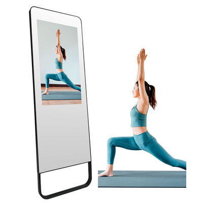 Tampilan Iklan LCD 43 Inci Layar Sentuh Smart Fitness Mirror