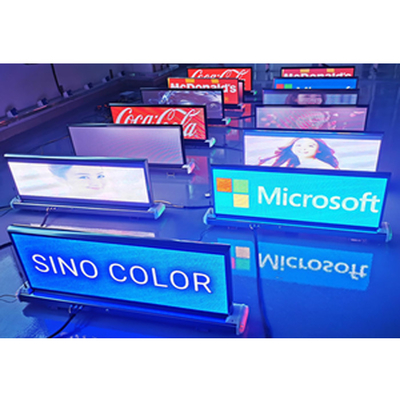 Full Color 5000cd digital taxi top menampilkan Refresh Rate 3840HZ yang tinggi