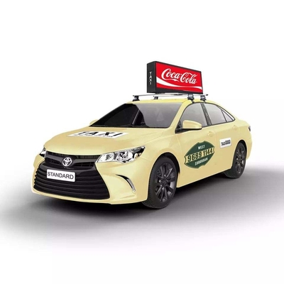 P2.5 Waterproof Taxi Top Led Display Media Seluler Digital Dua Sisi